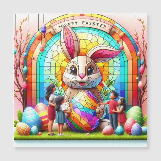 Het Abstracte paashaas vlekkenglas (Voorkant)