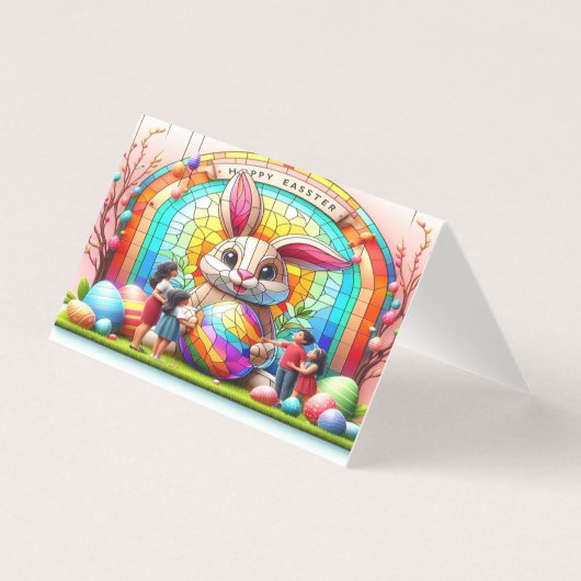 Het Abstracte paashaas vlekkenglas Kaart (Voorkant)