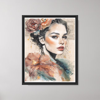 Het Abstracte portret canvas Afdruk
