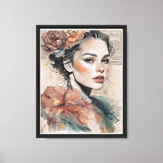 Het Abstracte portret canvas Afdruk (Voorkant)