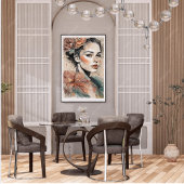 Het Abstracte portret canvas Afdruk
