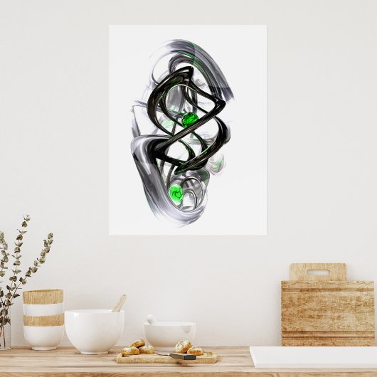 Het Abstracte Poster Inkwell (Keuken)