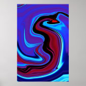 Het Abstracte Poster Rode draak (Voorkant)