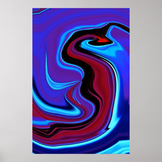 Het Abstracte Poster Rode draak (Voorkant)