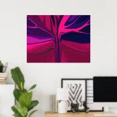 Het Abstracte Poster van de Tuin van de zonsonderg (Thuiskantoor)