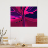 Het Abstracte Poster van de Tuin van de zonsonderg (Keuken)