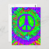 Het abstracte Psychedelische stropdas-Kleurstof Briefkaart (Voorkant / Achterkant)