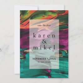 Het abstracte Schilderen Acryl bewaart de Datumuit Kaart