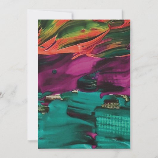 Het abstracte Schilderen Acryl bewaart de Datumuit Kaart (Achterkant)