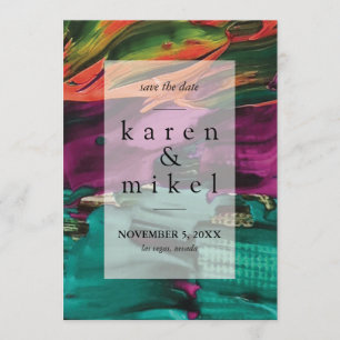 Het abstracte Schilderen Acryl bewaart de Datumuit Kaart