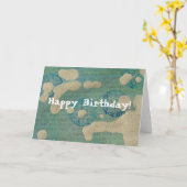 Het abstracte Schilderen, Gelukkige Verjaardag! Kaart (Gele Bloem)
