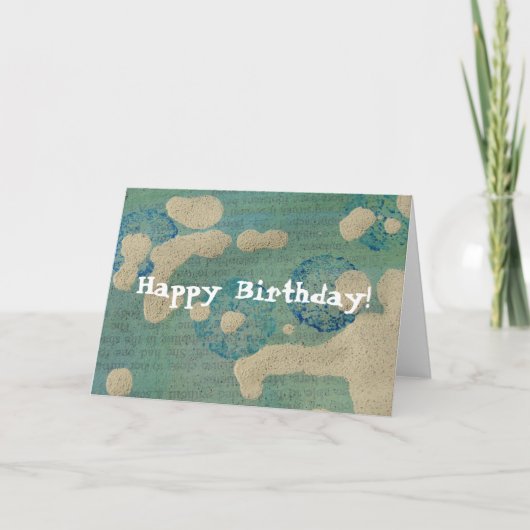 Het abstracte Schilderen, Gelukkige Verjaardag! Kaart (Voorkant)