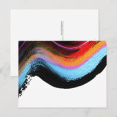 Het abstracte schilderen gerimpeld briefkaart (Voorkant / Achterkant)