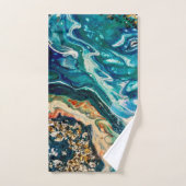 Het abstracte schilderij Ice en Fish Bad Handdoek (Handdoek)