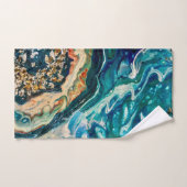 Het abstracte schilderij Ice en Fish Bad Handdoek (Handdoek)