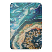 Het abstracte schilderij Ice en Fish Badmat (Voorkant Verticaal)