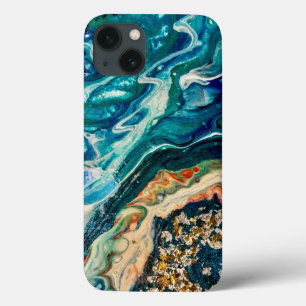 Het abstracte schilderij Ice en Fish Case-Mate iPhone Case