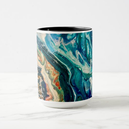 Het abstracte schilderij Ice en Fish Mok (Midden)