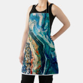 Het abstracte schilderij Ice en Fish Schort (Insitu)