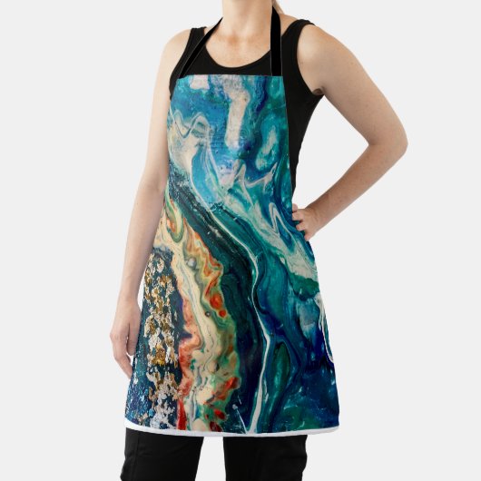 Het abstracte schilderij Ice en Fish Schort (Insitu)