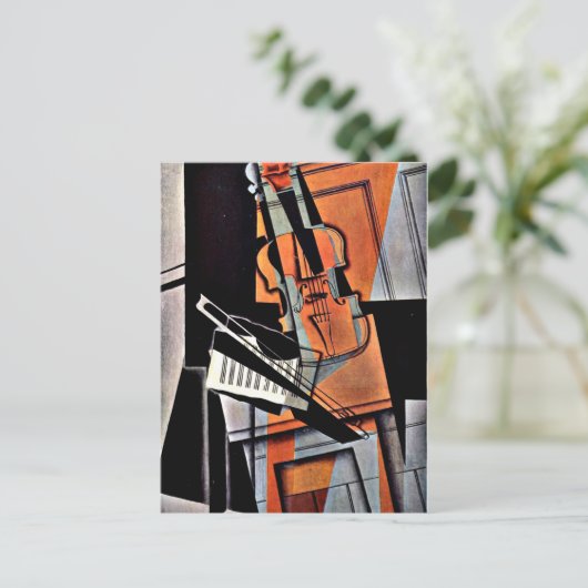 Het Abstracte schilderij van William Harnett Briefkaart (Staand voorkant)