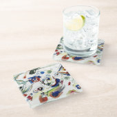 Het Abstracte schilderwerk van Kandinsky Glazen Onderzetter (Schuin)