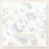 Het Abstracte schilderwerk van Kandinsky Glazen Onderzetter (Achterkant)