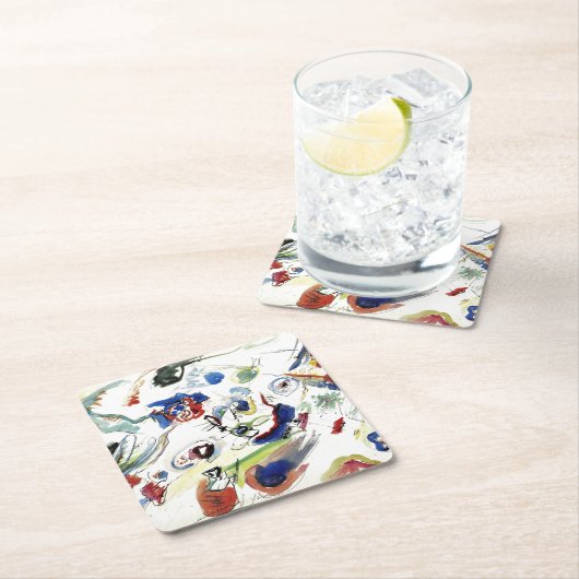 Het Abstracte schilderwerk van Kandinsky Kartonnen Onderzetters (Insitu)