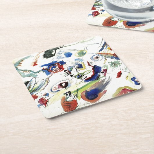 Het Abstracte schilderwerk van Kandinsky Kartonnen Onderzetters (Schuin)