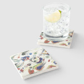 Het Abstracte schilderwerk van Kandinsky Stenen Onderzetter (Zijkant)