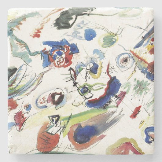 Het Abstracte schilderwerk van Kandinsky Stenen Onderzetter (Voorkant)