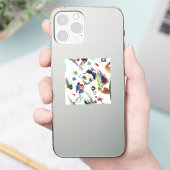 Het Abstracte schilderwerk van Kandinsky Sticker (Telefoon)
