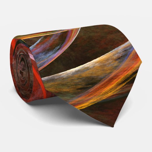 Het Abstracte Stropdas van de Kunst van de Cirkel  (Opgerold)