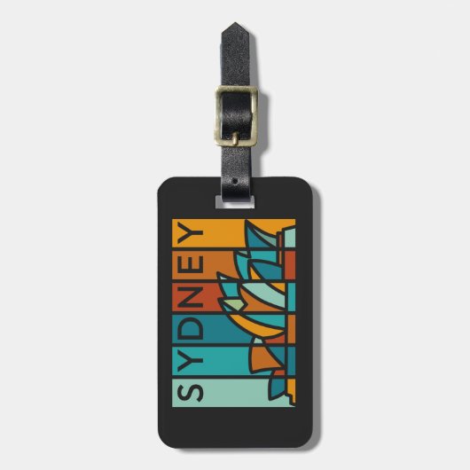 Het Abstracte Sydney Opera House Bagagelabel (Voorkant verticaal)