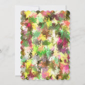 Het Abstracte Vrijgezellenfeest van de Voorjaars L Kaart (Achterkant)