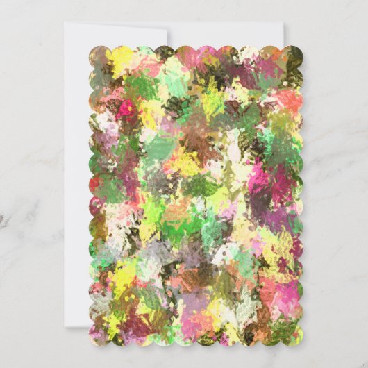 Het Abstracte Vrijgezellenfeest van de Voorjaars L Kaart (Achterkant)