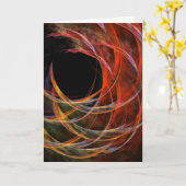 Het Abstracte Wenskaart van de Kunst van de Cirkel Kaart (Gele Bloem)