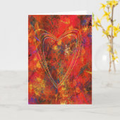 Het abstracte Wenskaart van de Liefde Kaart (Gele Bloem)