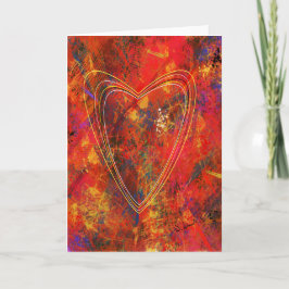 Het abstracte Wenskaart van de Liefde Kaart