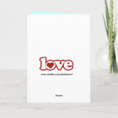 Het abstracte Wenskaart van de Liefde van Grunge Kaart (Achterkant)