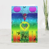 Het abstracte Wenskaart van de Liefde van Grunge Kaart (Voorkant)