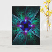 Het Abstracte Wenskaart van de Oogkunst Kaart (Gele Bloem)