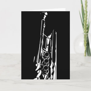 Het abstracte Wenskaart van de Trompet Kaart