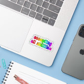 het accepteren van alle vaardigheden Rainbow Neuro Sticker (Laptop met iPhone)