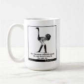 Het achtereenvolgende ornamentaal struisvogel koffiemok (Links)