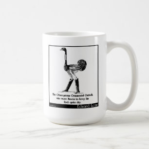 Het achtereenvolgende ornamentaal struisvogel koffiemok