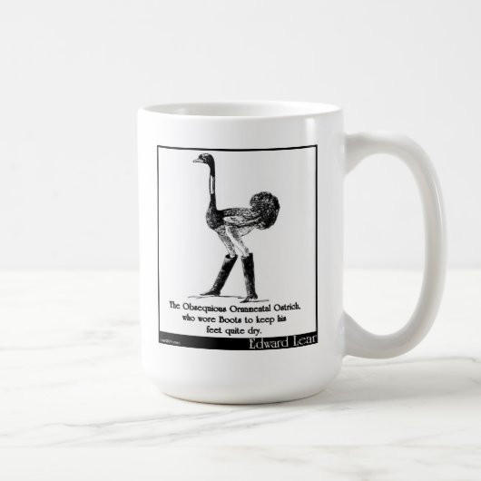 Het achtereenvolgende ornamentaal struisvogel koffiemok (Rechts)