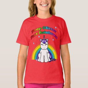 Het achterschip schittert Regenbogen Fart T-shirt