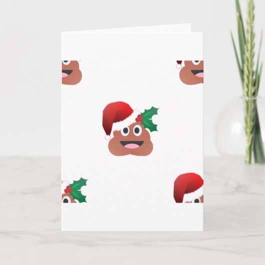 het achterschipemoji van de Kerstman Feestdagen Kaart (Voorkant)