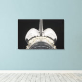 Het achterste gedeelte van de Space Shuttle Endeav Canvas Afdruk (Insitu (Houten vloer))